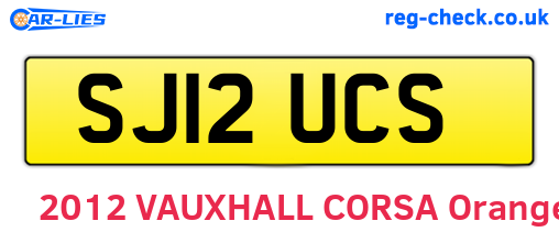 SJ12UCS are the vehicle registration plates.