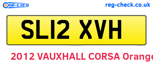 SL12XVH are the vehicle registration plates.