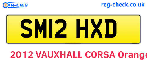 SM12HXD are the vehicle registration plates.