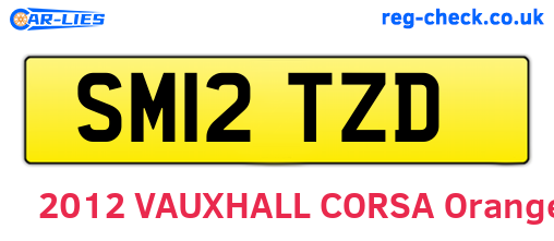 SM12TZD are the vehicle registration plates.