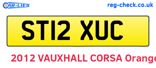 ST12XUC are the vehicle registration plates.