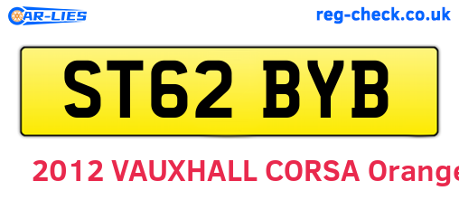ST62BYB are the vehicle registration plates.