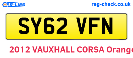 SY62VFN are the vehicle registration plates.