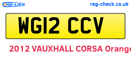 WG12CCV are the vehicle registration plates.