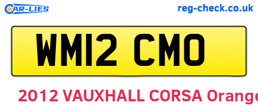 WM12CMO are the vehicle registration plates.