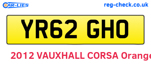YR62GHO are the vehicle registration plates.