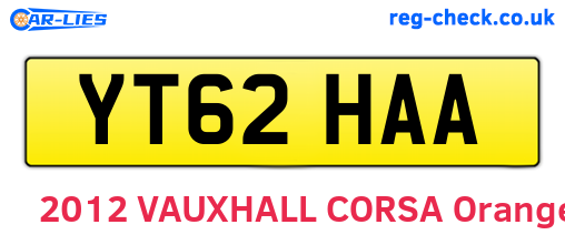 YT62HAA are the vehicle registration plates.