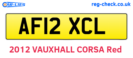 AF12XCL are the vehicle registration plates.