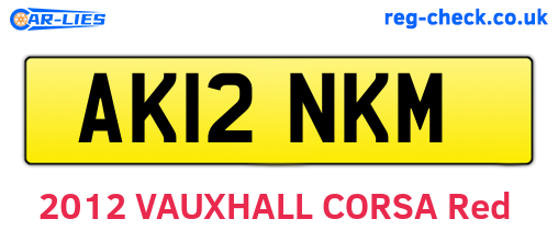 AK12NKM are the vehicle registration plates.
