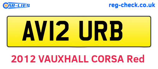 AV12URB are the vehicle registration plates.