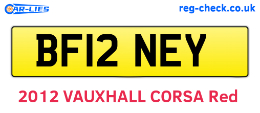 BF12NEY are the vehicle registration plates.