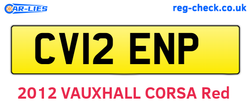 CV12ENP are the vehicle registration plates.