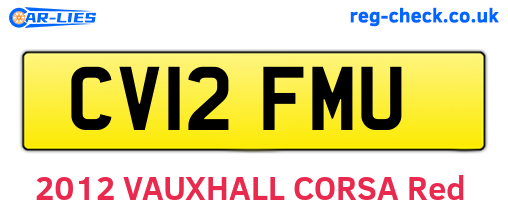 CV12FMU are the vehicle registration plates.