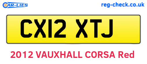 CX12XTJ are the vehicle registration plates.