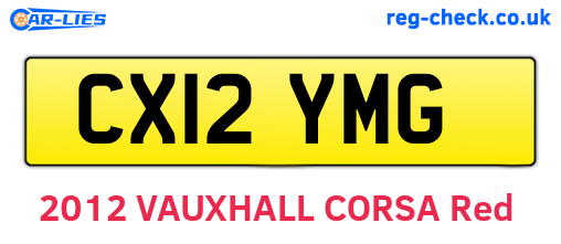 CX12YMG are the vehicle registration plates.
