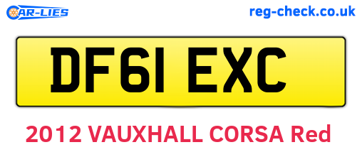DF61EXC are the vehicle registration plates.
