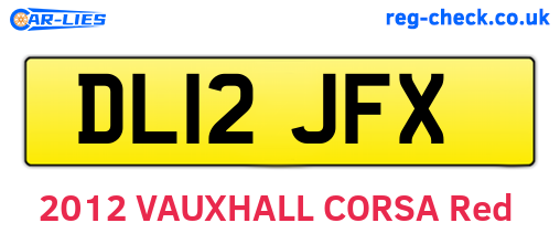 DL12JFX are the vehicle registration plates.