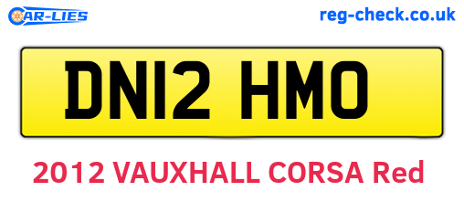 DN12HMO are the vehicle registration plates.
