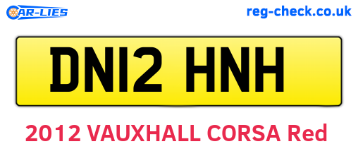 DN12HNH are the vehicle registration plates.
