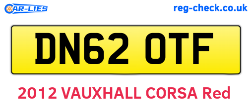 DN62OTF are the vehicle registration plates.