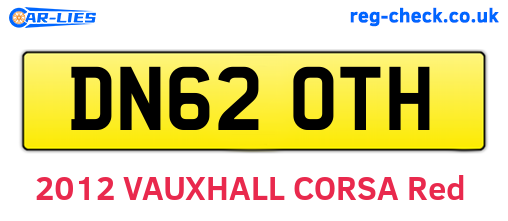 DN62OTH are the vehicle registration plates.