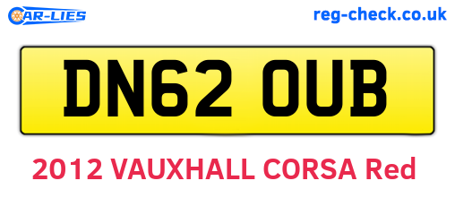DN62OUB are the vehicle registration plates.