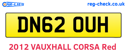 DN62OUH are the vehicle registration plates.