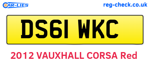 DS61WKC are the vehicle registration plates.