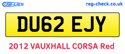 DU62EJY are the vehicle registration plates.
