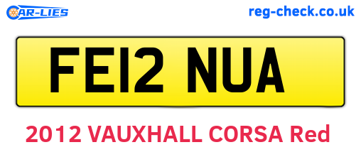 FE12NUA are the vehicle registration plates.