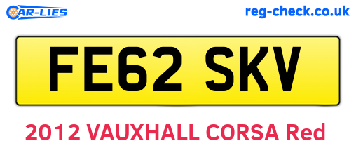 FE62SKV are the vehicle registration plates.