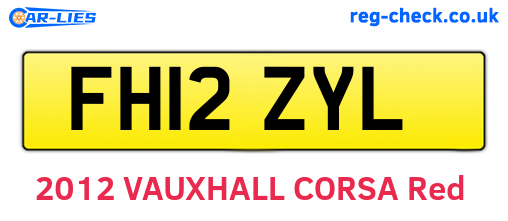 FH12ZYL are the vehicle registration plates.