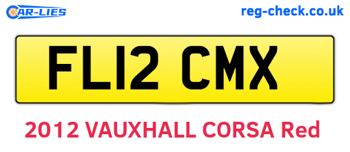 FL12CMX are the vehicle registration plates.