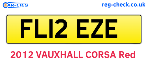 FL12EZE are the vehicle registration plates.