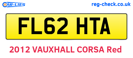 FL62HTA are the vehicle registration plates.