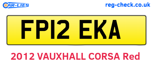 FP12EKA are the vehicle registration plates.