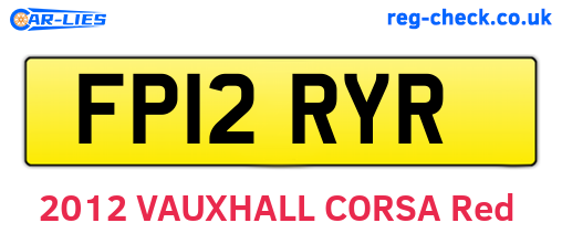 FP12RYR are the vehicle registration plates.