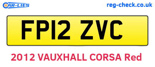 FP12ZVC are the vehicle registration plates.