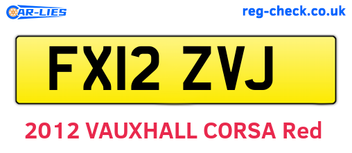 FX12ZVJ are the vehicle registration plates.