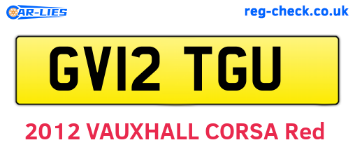 GV12TGU are the vehicle registration plates.