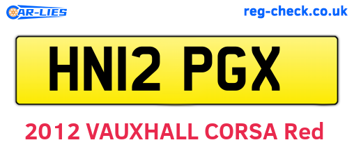 HN12PGX are the vehicle registration plates.