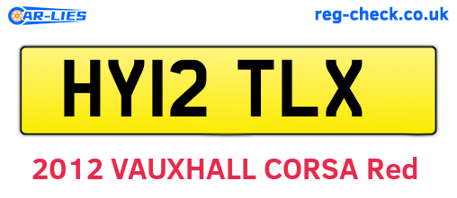 HY12TLX are the vehicle registration plates.