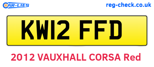 KW12FFD are the vehicle registration plates.