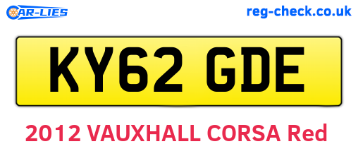 KY62GDE are the vehicle registration plates.