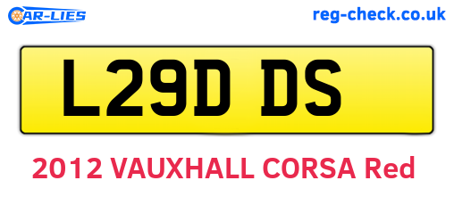 L29DDS are the vehicle registration plates.