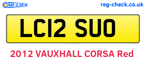 LC12SUO are the vehicle registration plates.