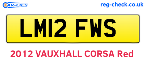 LM12FWS are the vehicle registration plates.