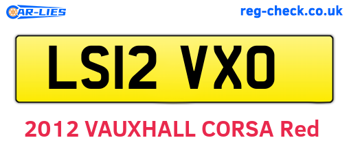 LS12VXO are the vehicle registration plates.