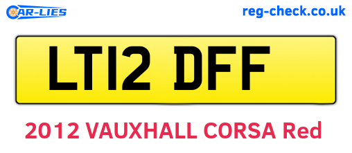 LT12DFF are the vehicle registration plates.