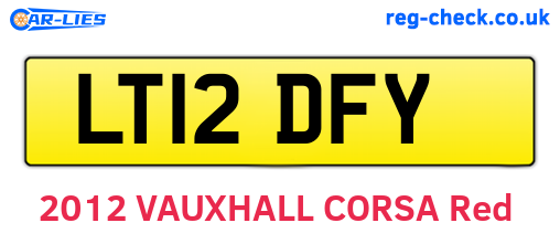 LT12DFY are the vehicle registration plates.